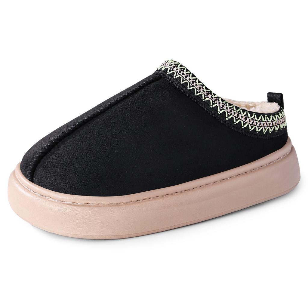 Shoes women's winter velvet thickened cotton shoes half-drag cotton boots large size foreign trade women's boots cold-proof and warm cotton slippers