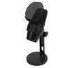 Gaming Microphone Quick Mute Function Pop Filter Colorful Light USB Condenser Mic Black