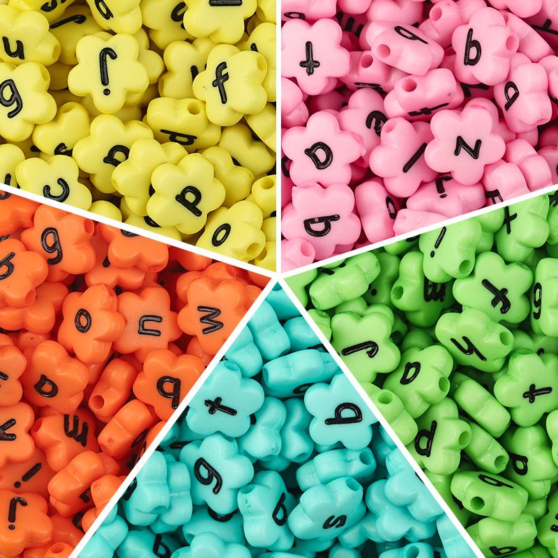 Acrylic Frosted Sugar Fruit Color Rubber Smiley Face Beads, 50 Pcs, DIY Bracelet Charms