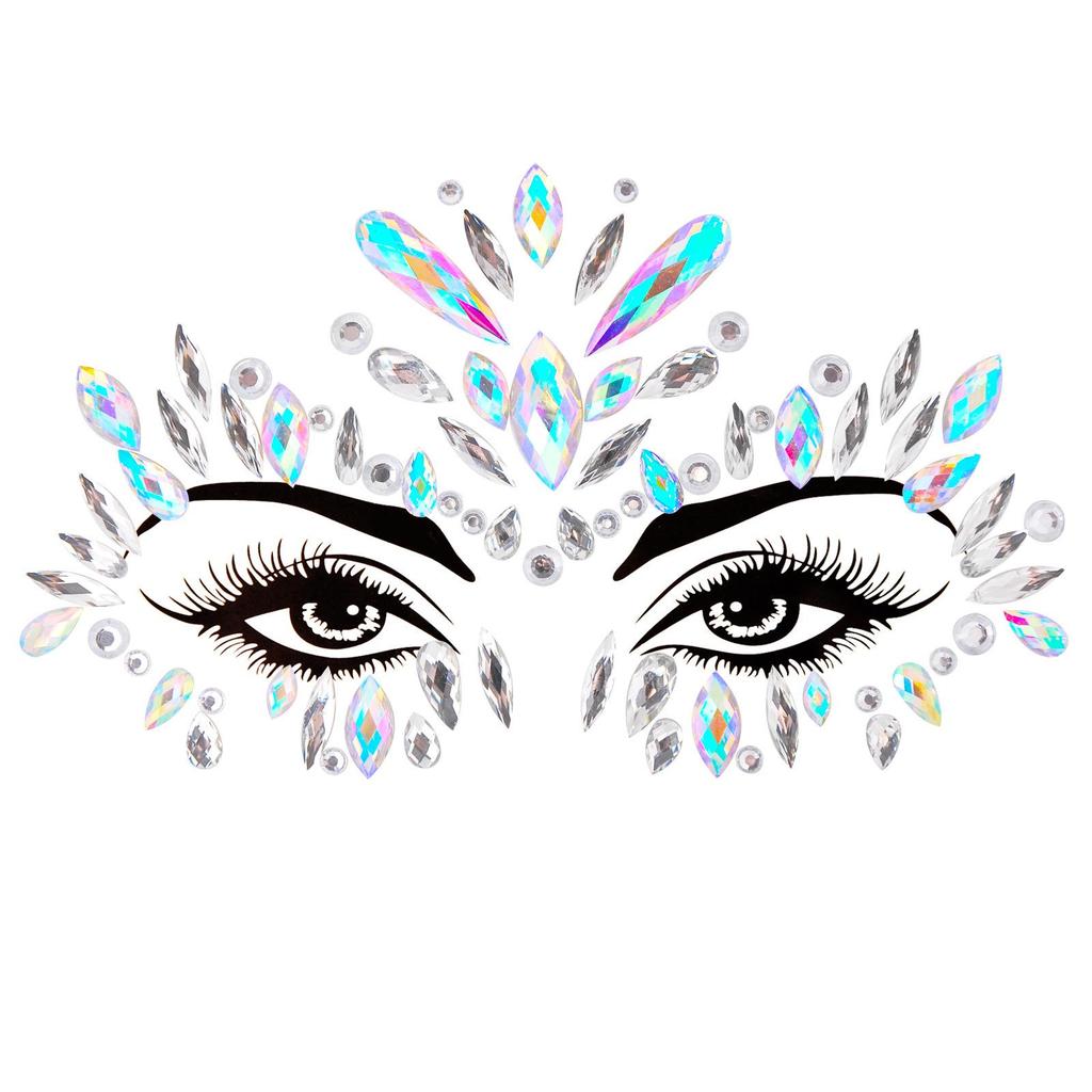 Crystal Tattoo Sticker Glitter Eyeliner Eyebrow Makeup Face Eyes Diamond Temporary Tattoo Rock Rhinestone 3D Eyeliner Stickers