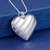 New Arrive 40-75cm 925 Silver seashell Photo open Frame Necklace Snake Chain For Woman Man Wedding Jewelry