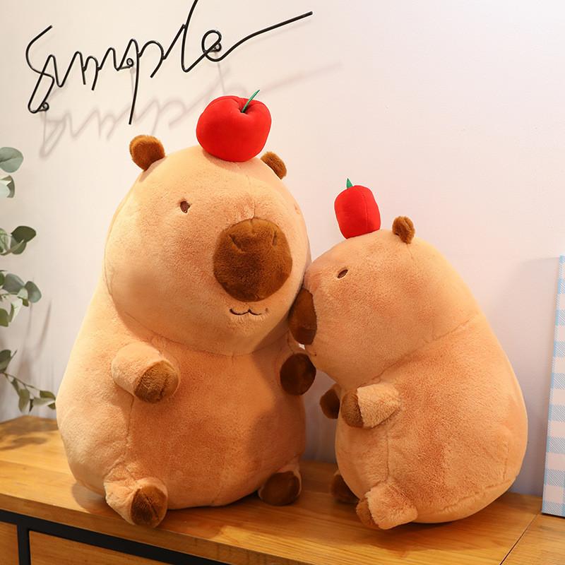 Plush Apple Capybara Toy Cute Cartoon Creative Girl Children Birthday Gift Doll