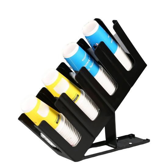 Adjustable Disposable Paper Cup Holder 4 Compartment Coffee Cup And Lid Organizer Large Capacity Coffee Station Storage