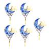 5 Pack Cake Toppers Set Eid Theme Holiday Cake Decors Party Supplies Birthday Cakes Decorations for Festival Cake