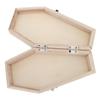 1Pc Halloween Coffin Box Small Unfinished Wood Funeral Coffins with Hinged Lids DIY Keep Sake Casket Burial Caskets and Coffins