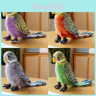 Colorful Plush Parrot Figurine Adorable Stuffed Animal For Kids Room Decor