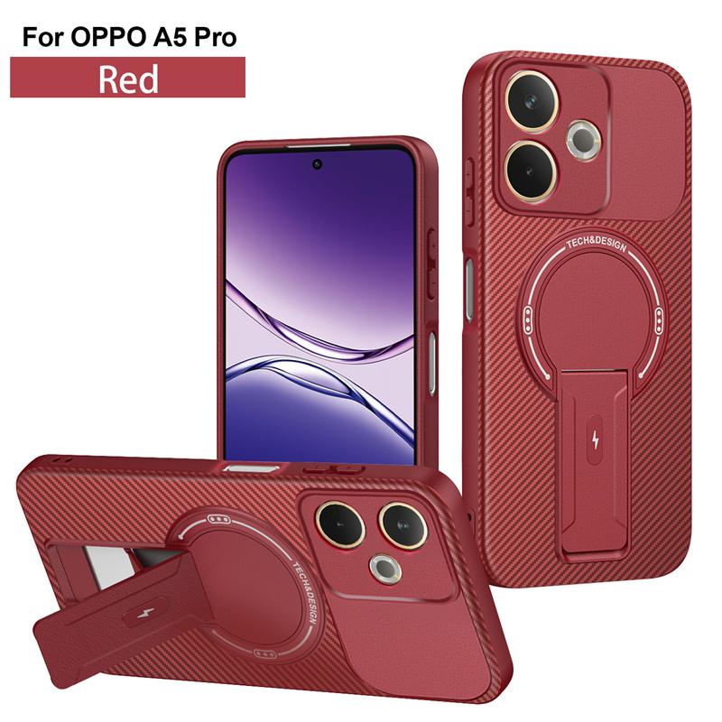 

Carbon Fiber Pattern Armor Phone Case For OPPO A5 Pro 5G 4G Cover Magnetic Wireless Chraging Fold Stand Back Fundas OPPO A5 Pro 4G