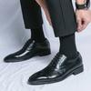 Dress three-headed Brock leather shoes four-season breathable casual young people with uniform small leather shoes