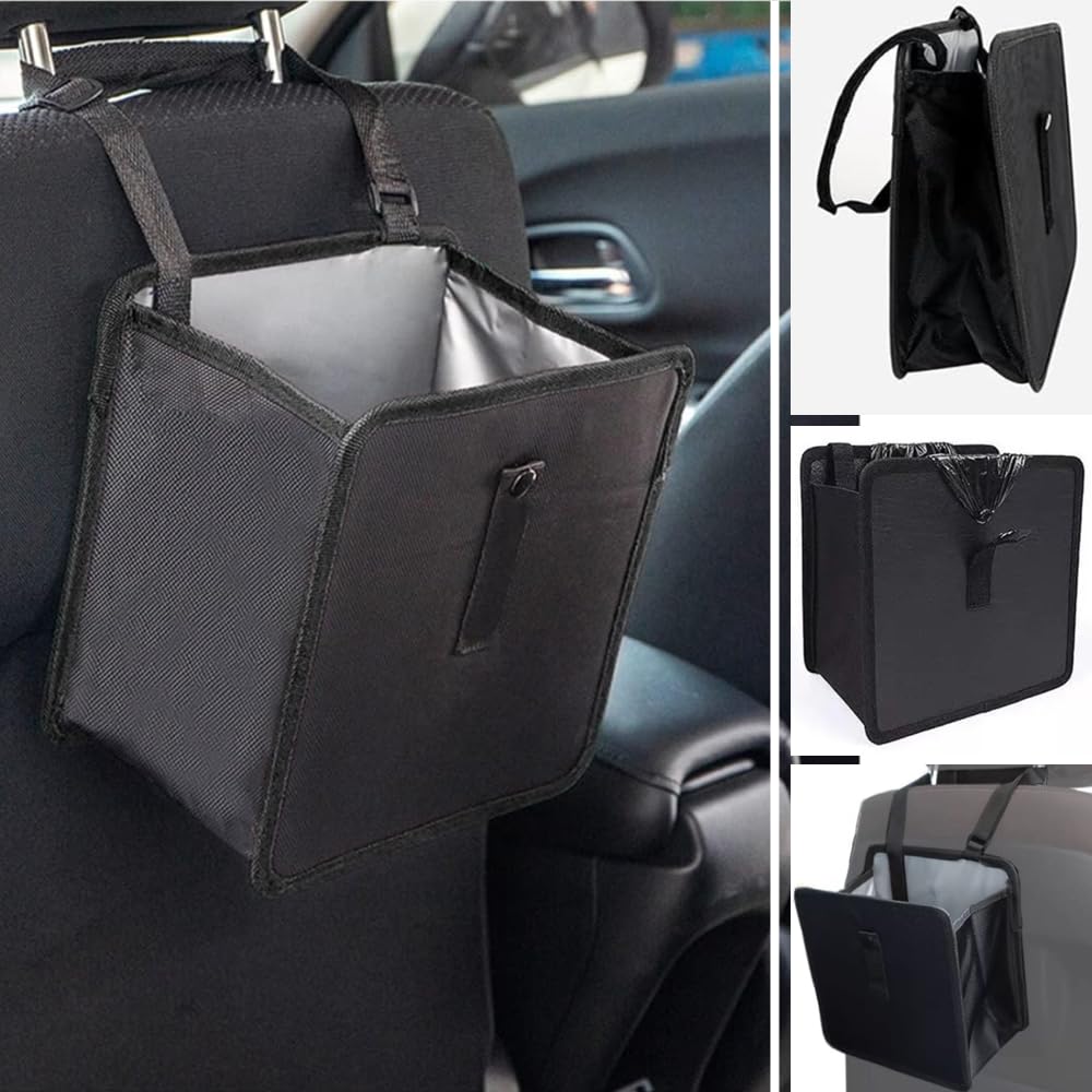 Car Trash Car Storage Foldable Trash Back Seat Storage Large Easy Car Trash Small Item Car Accessories [SYZHXHKL] Can, Case, Can, Hanging, Waterproof,