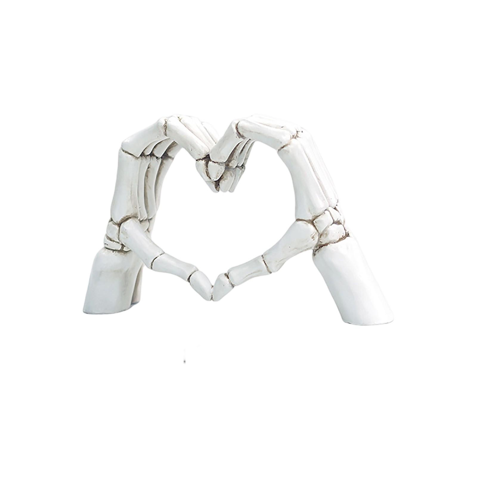 

Хэллоуин Скелет Жест Сердце Дом Рабочий стол Гостиная Креативное украшение на Хэллоуин Украшение Изделия из смолы One Size