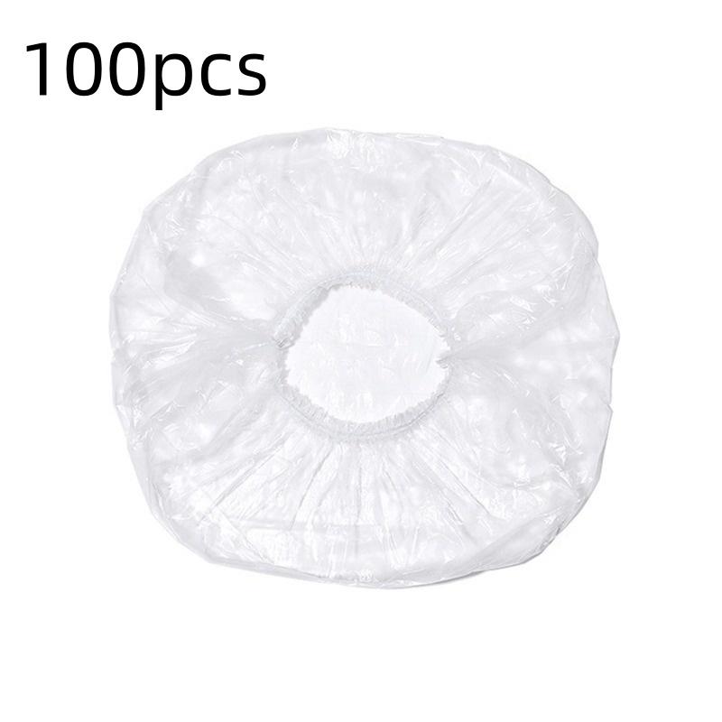 100-300 Pcs Disposable Shower Cap Covers Bathroom Accessories Transparent and Waterproof Disposable Hair Caps Bathroom Products