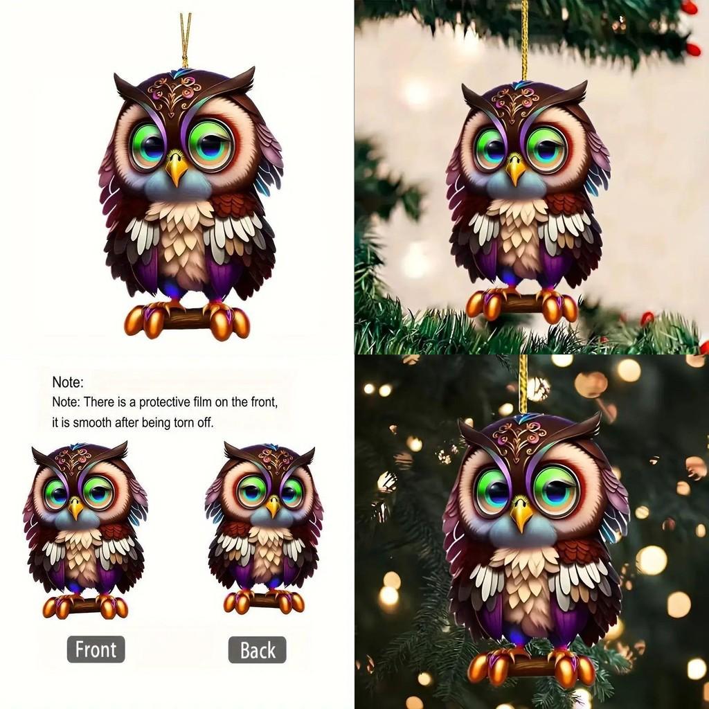 Cute Cartoon Acrylic Decorations For Car Rearview Mirror Stylish Holiday Charm