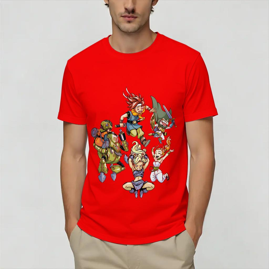 Chrono Trigger Tshirt Beach Harajuku Tshirts Unisexs Pure Cotton O Neck Plus Size Clothing Shortsleeved Vintage Tshirt