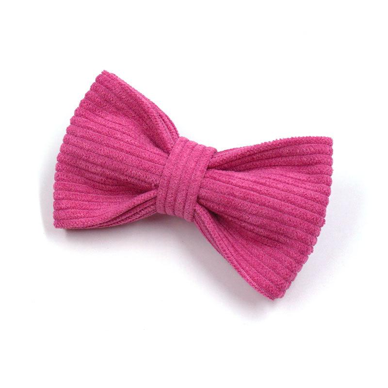 Mihaba Boss Stylish Corduroy Pet Bow Tie - Velvet One-Piece Design S 10*6cm