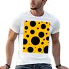Black Polka Dots On Yellow Background Tshirt T Shirts For Unisex Cotton Anime T Shirts Oversize Unisex T Shirt Cotton Tshirt