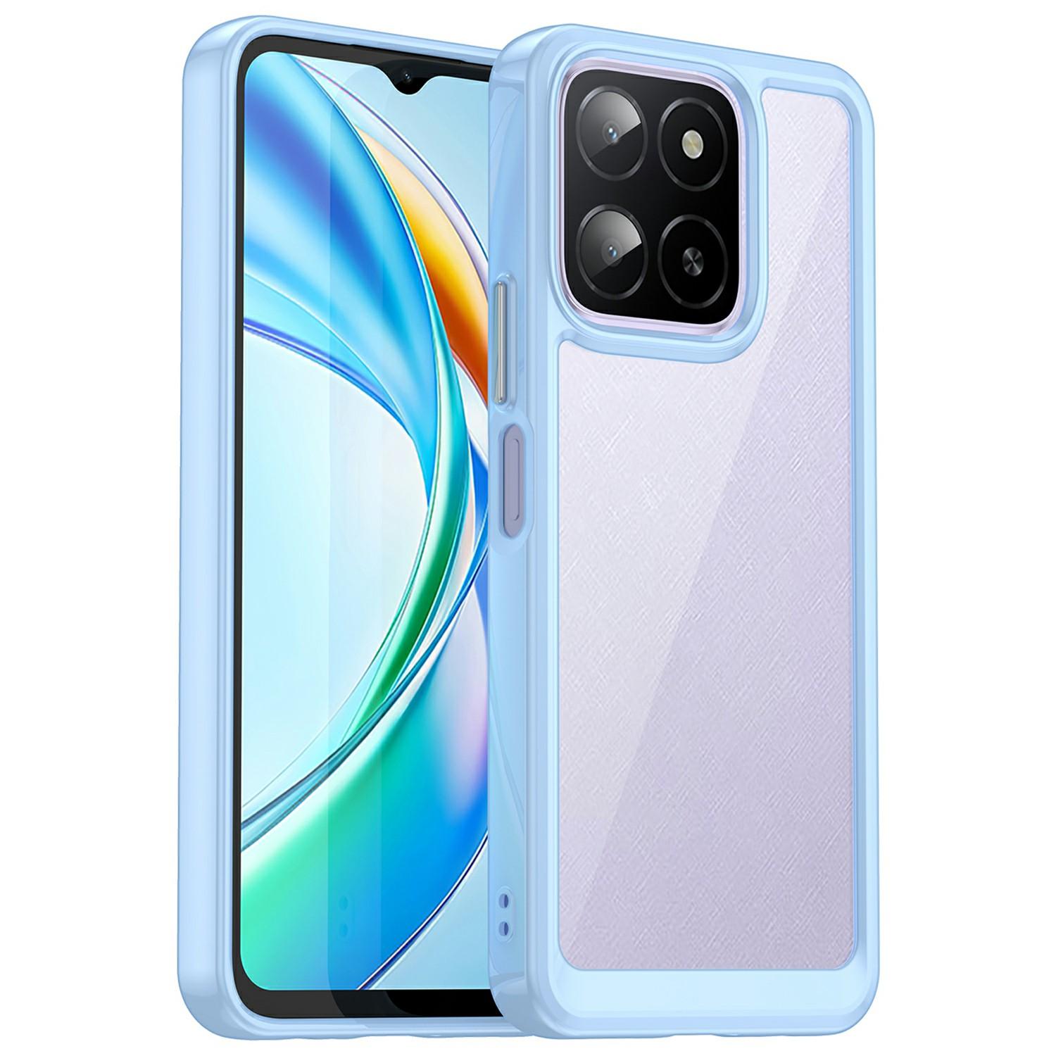 

Для Honor X5b/X5b Plus/X6a 4G/X6b 4G Чехол TPU+Акрил Защитная Прозрачная Накладка для Телефона B