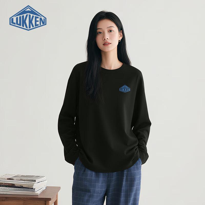 LUKKEN Women s American Letter Print Cotton Long Sleeve T-Shirt L