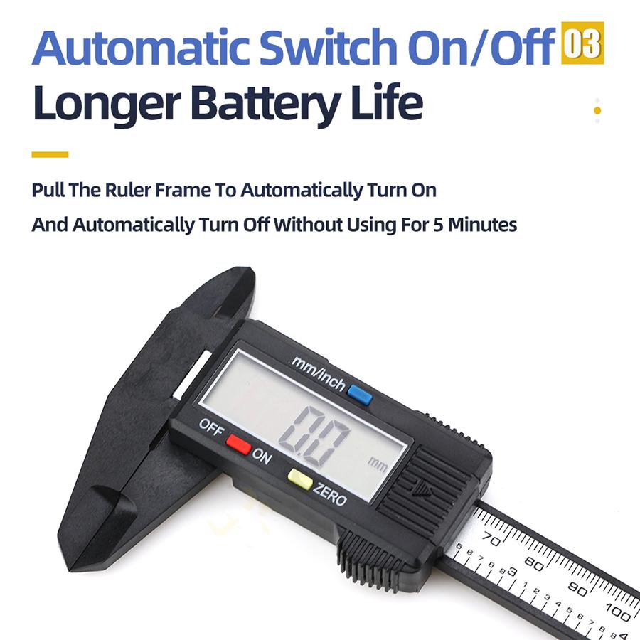 Electronic Digital Caliper with LCD Display 6" / 150mm, Measuring Tool