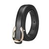 Versatile Women's Leather Belt with Smooth Buckle: Fashionable Waist, Pants Belt & Jewelry Chain