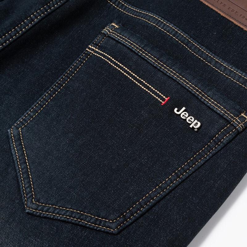 JEEP Men's Fleece-Lined Classic Straight-Leg Denim Jeans