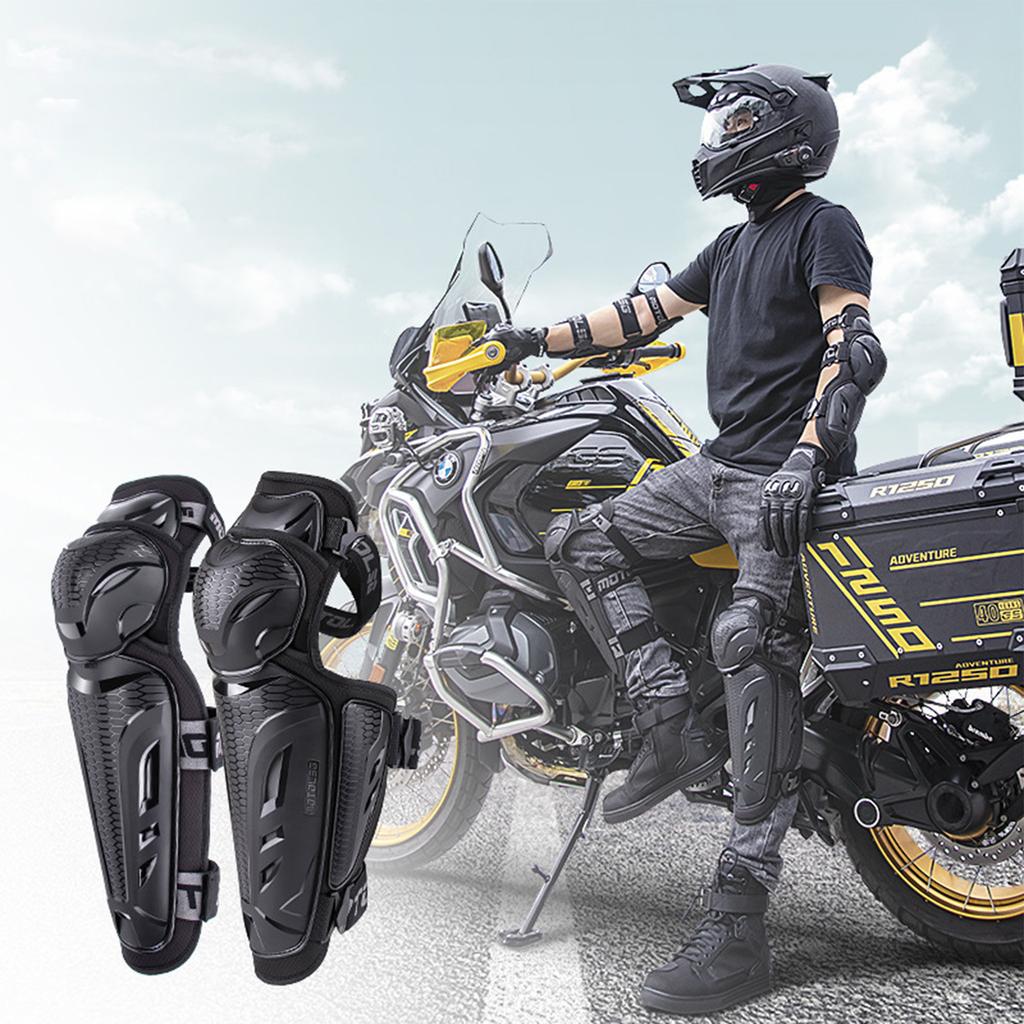 L მოტოციკლის მუხლის და იდაყვის დამცავი კომპლექტი ოთხი მრგვალი თავით შეჯიბრის დამცავი, გამავლობის მოტოციკლეტის სატარი მოწყობილობა, სპორტული დამცავი