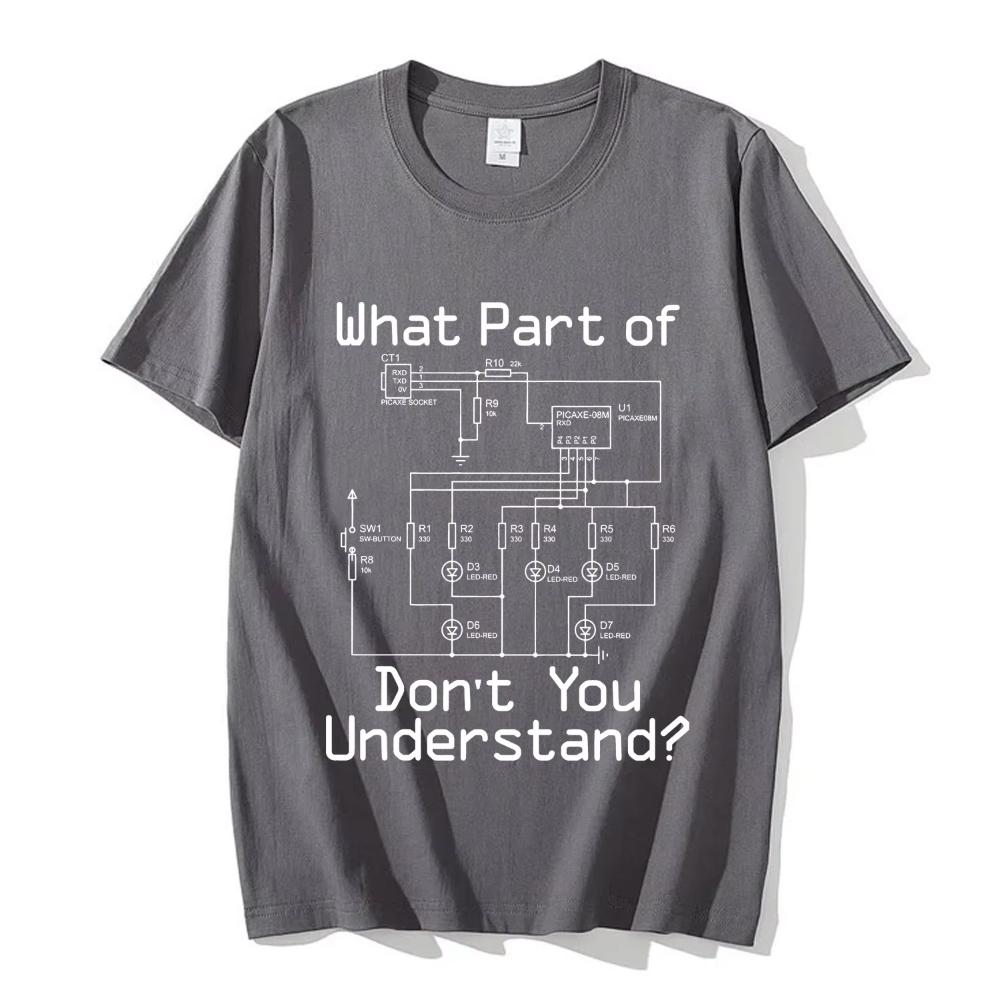 Herren Lustige Elektriker T-Shirts Schaltplan Ehemann Papa Geschenk T-Shirt Mode Lässig Kurzarm Damen T-Shirts