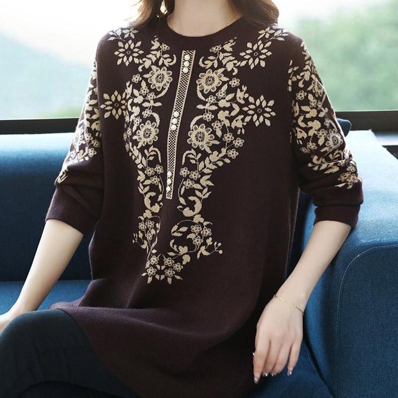 Sweater for Women Oversize Winter Thickened Pullover Warm Knitted Layer Stretchy Long Sleeve Jumper Tops