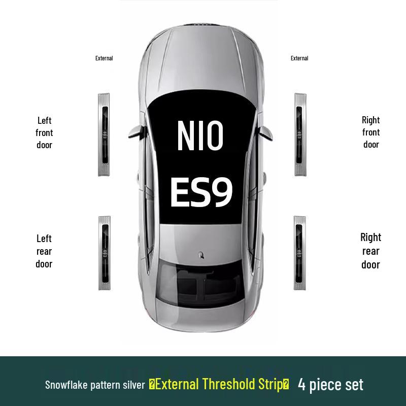 Stainless Steel Scuff Plates for 26 NIO ES8 Models - Interior Upgrade Accessories