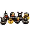 1PC Duck Statue Indoor Gothic Sculpture Punk Animal Figurine Resin Statues Desk Decor Collectible Figurines Satan Duck Decor