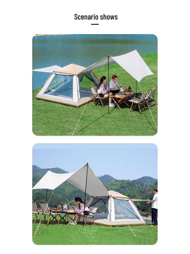 Portable Rainproof Awning: Automatic Folding Tent & Sunshade