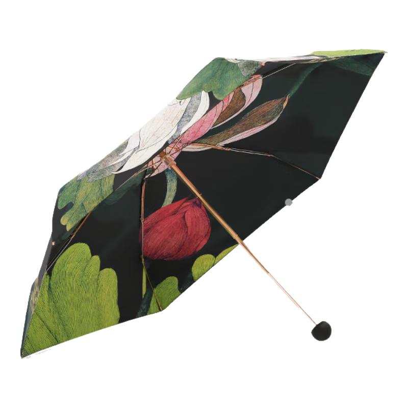 Heavenly Umbrella Lotus National Style 5-Fold Sun/Rain Umbrella