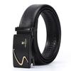 Belt Men'S Casual Business Belt Automatic Buckle Cowhide Medium Green Belt