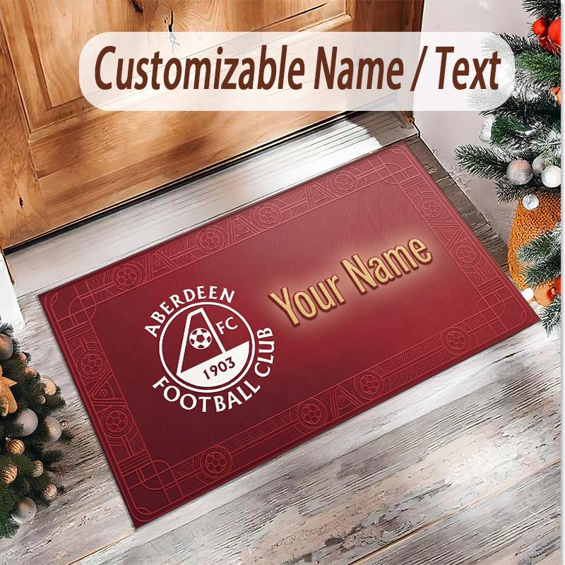 Personalized Crystal Velvet Carpet Aberdeen FC Pattern Non Slip Floor Rug