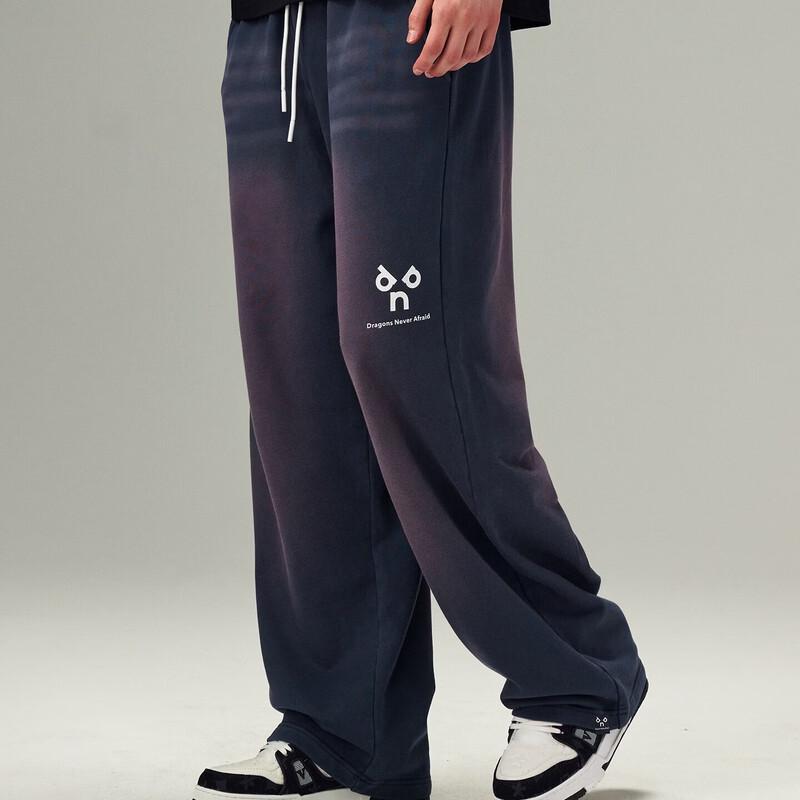 DRAGONS NEVER AFRAID Washed Knitted Straight-Leg Casual Pants L