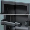 New Black Metal Toilet Paper Holder Recessed Toilet Paper Holder with Mounting Bracket Bathroom Wall Mount Toilet Paper Holder