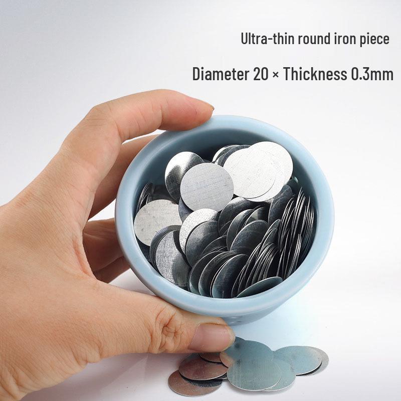 100 Round Galvanized Rust-Proof Magnetic Sheet Patches (0.3-1mm Thick)