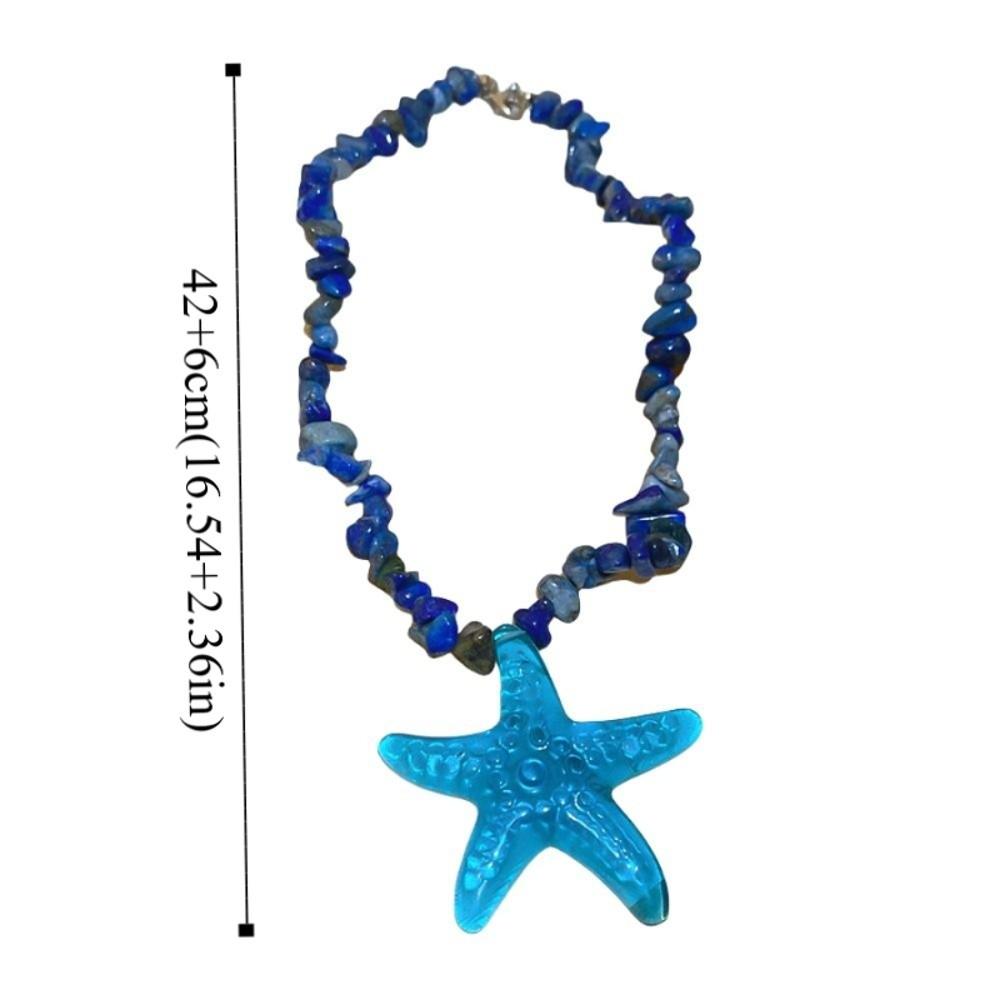 Y2K Accessories Starfish Clavicle Chain Pendant Beach Choker Fashion Starfish Necklace  Girls Gift