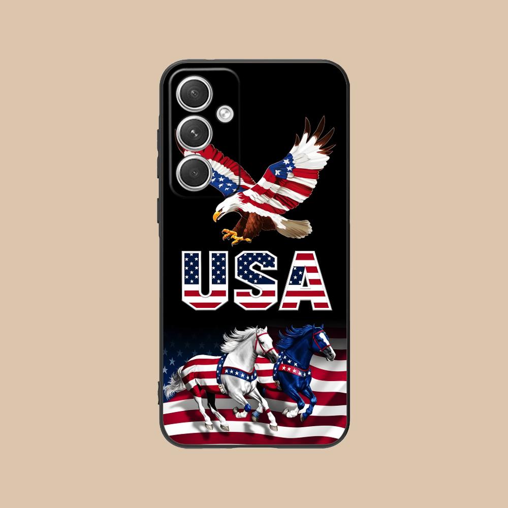USA Amerika Flagge Handy Hülle für Samsung Galaxy S26 S25 S24 S23 S22 S21 S20 Note20 Plus FE Ultra Bunte Hülle Hülle