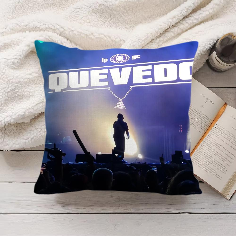 QQuevedo Buenas Noches Cushion Cover Silky Short Plush Invisible Zipper Dustproof Sofa Pillow Case for Home Decor