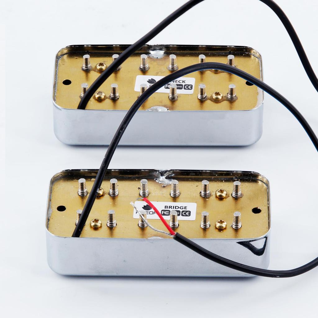 FLEOR Alnico2 Mini Humbucker Equipado com Captador de Braço e Ponte Estilo Filtertron Captadores Cromados, Conjunto,