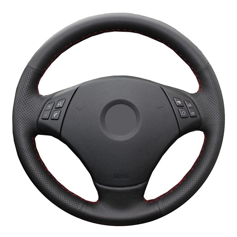DIY Custom Car Steering Wheel Cover For BMW E90 320 318i 320i 325i 330i 320d X1 328xi 2007 Leather Braid For Steering