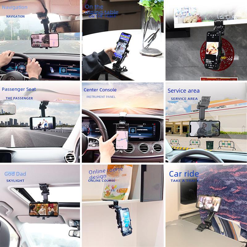 Creative Car Sun Visor Mobile Phone and Navigation Holder Clip Bracket