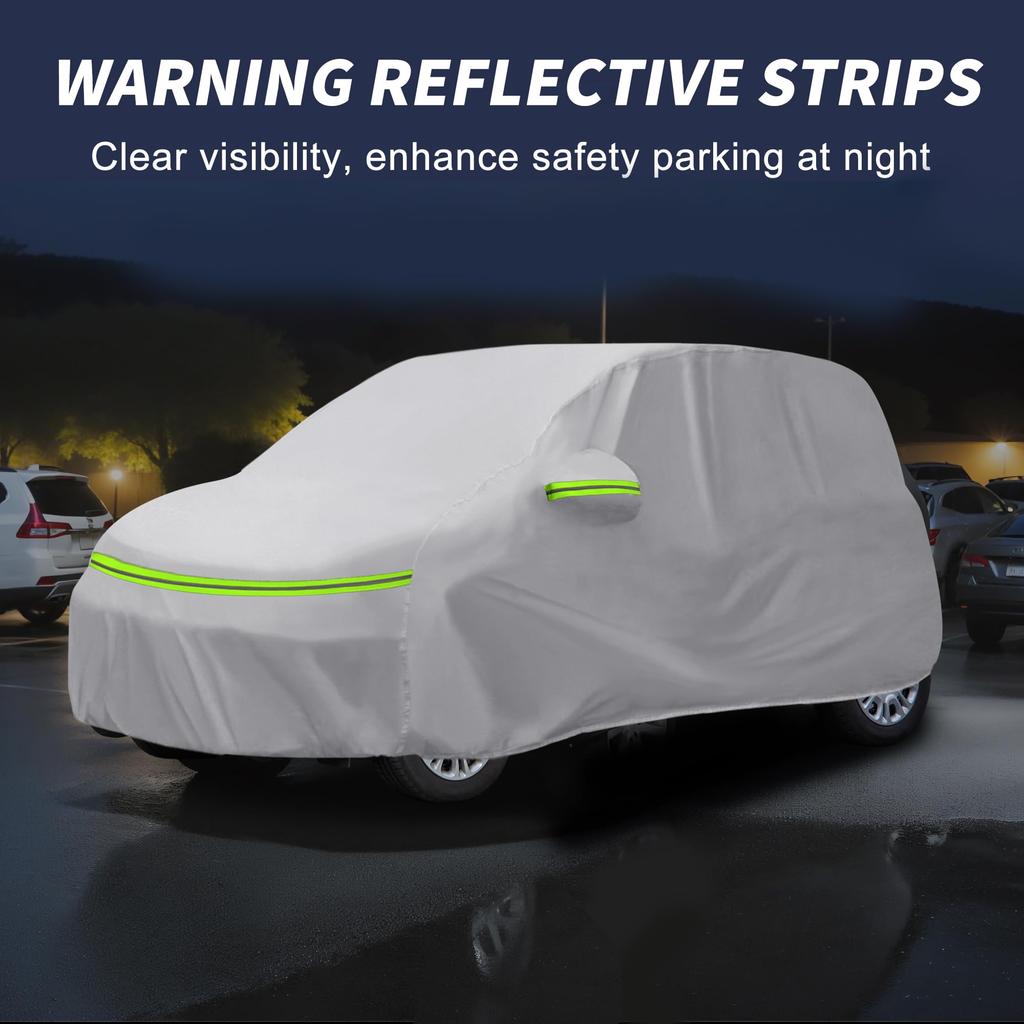 X AUTOHAUX Car Body Cover for Honda New Waterproof Fabric Lightweight and Comfortable for Fleece Paint Seat Door Even if You Forget Windproof Storage