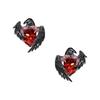 New Black Crow Red Heart Earrings European and American Unique Personality New Gothic Dark Style Jewelry Set Gifts