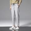 Men's Summer Thin Ice Silk 9 Points Casual Pants Men's Loose-fit Straight-leg Sports Pants 2026 New Style One-piece Delivery