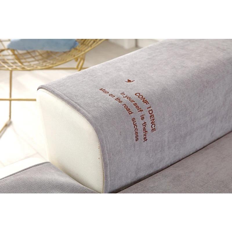 Синий серый однотонный чехол для дивана для собак и домашних животных — фото 3