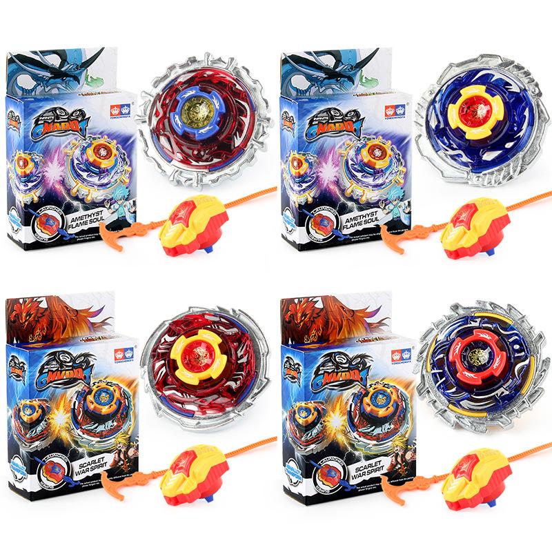 Boy Toy Alloy Battle Gyro Ruler Launcher Set Attack Gyro Rotation Versus Children'S Day Gift