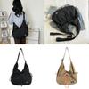 Womens Casual Nylon Shoulder Bag With Large Capacity And Inner Pouch