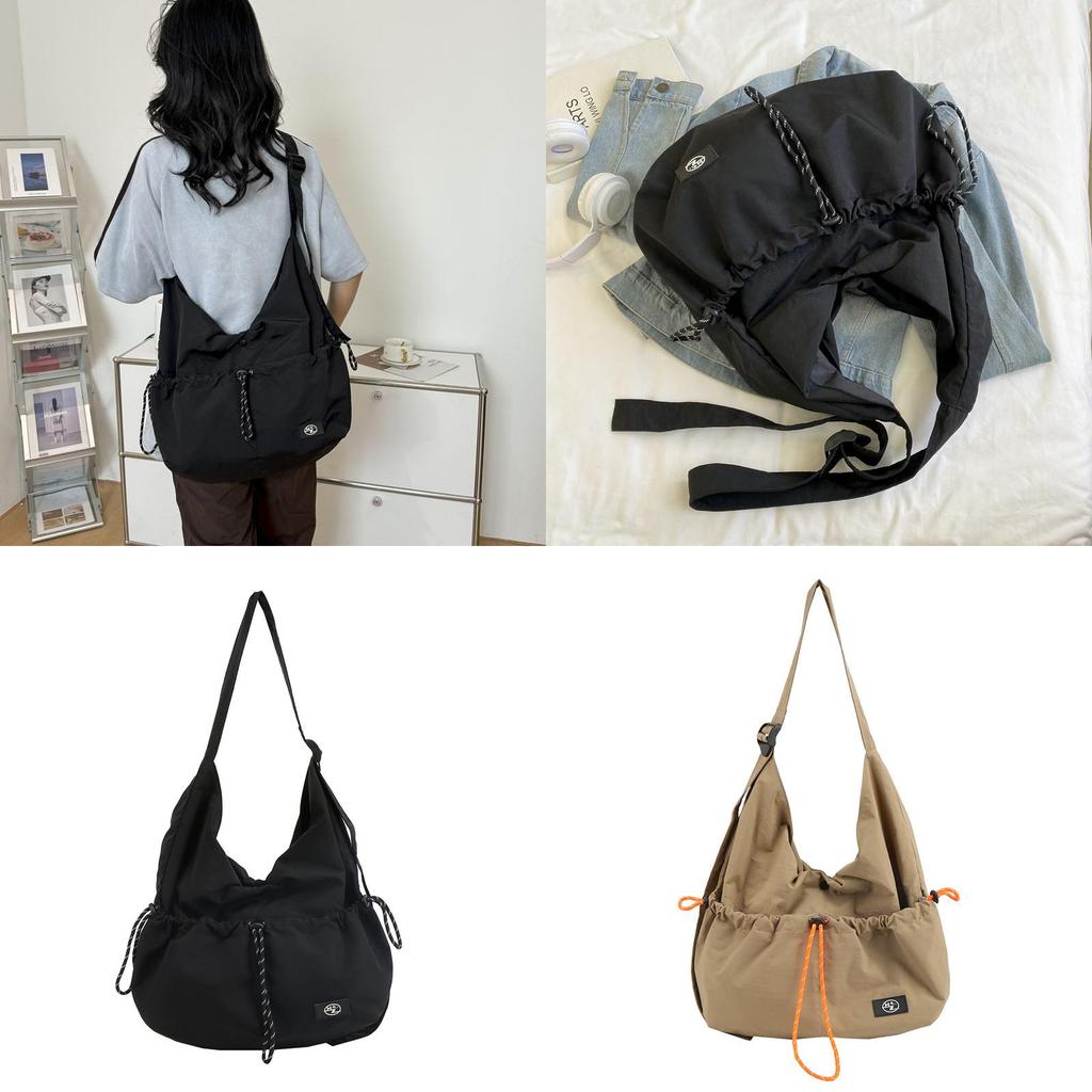 Womens Casual Nylon Shoulder Bag With Large Capacity And Inner Pouch