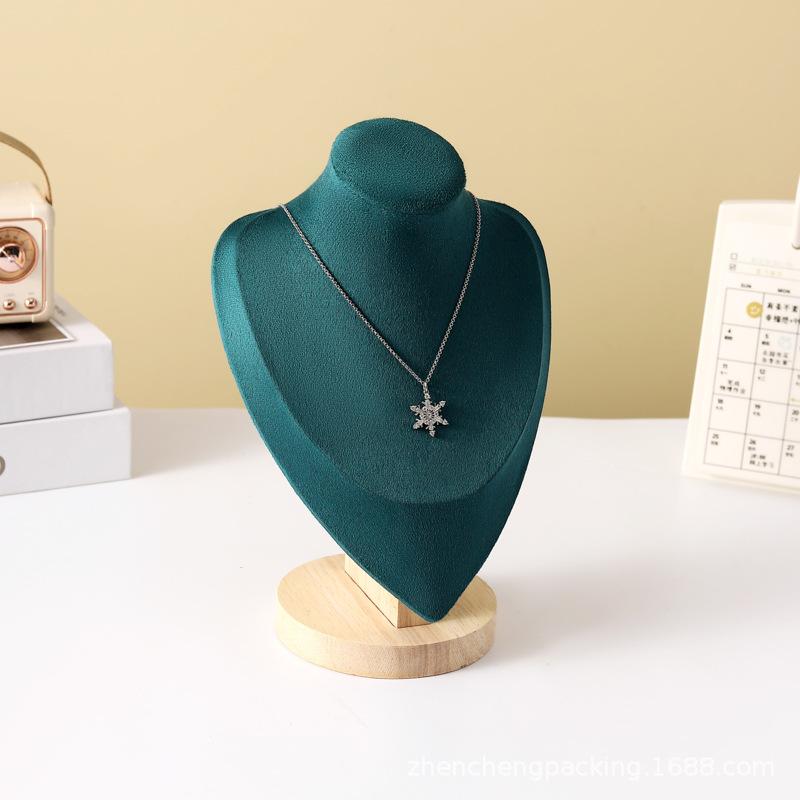 Stojan na portrétní náhrdelník z masivního dřeva přívěsek na náhrdelník přívěsek forma na krk stojan na vystavení šperky